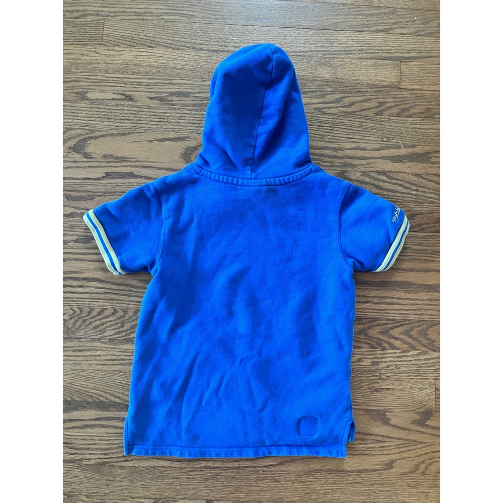 Mitchell & Ness Kids Golden State Warriors Short Sleeve Hoodie Blue Size S 8‎ - Picture 9 of 9